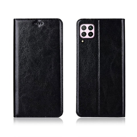 Handytasche Stand Schutzhülle Flip Leder Hülle T05 für Huawei Nova 6 SE Schwarz