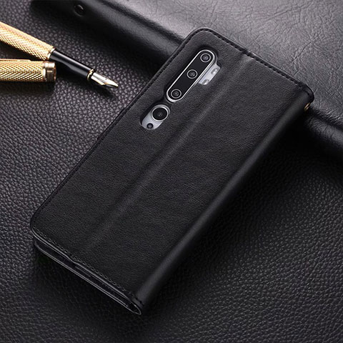 Handytasche Stand Schutzhülle Flip Leder Hülle T05 für Xiaomi Mi Note 10 Pro Schwarz