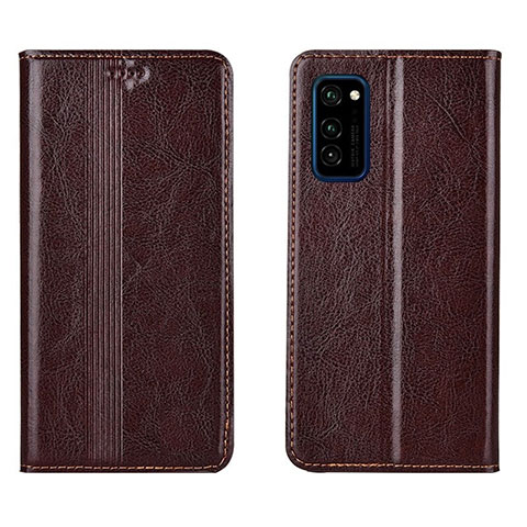 Handytasche Stand Schutzhülle Flip Leder Hülle T06 für Huawei Honor V30 Pro 5G Braun