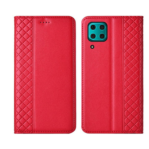 Handytasche Stand Schutzhülle Flip Leder Hülle T06 für Huawei Nova 6 SE Rot