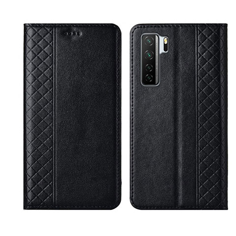 Handytasche Stand Schutzhülle Flip Leder Hülle T06 für Huawei P40 Lite 5G Schwarz