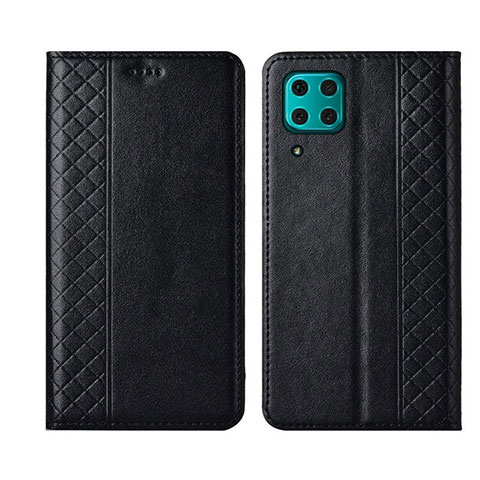 Handytasche Stand Schutzhülle Flip Leder Hülle T06 für Huawei P40 Lite Schwarz