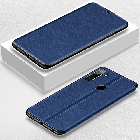 Handytasche Stand Schutzhülle Flip Leder Hülle T06 für Xiaomi Redmi Note 8 (2021) Blau