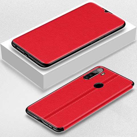 Handytasche Stand Schutzhülle Flip Leder Hülle T06 für Xiaomi Redmi Note 8 (2021) Rot