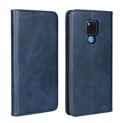 Handytasche Stand Schutzhülle Flip Leder Hülle T07 für Huawei Mate 20 X 5G Blau