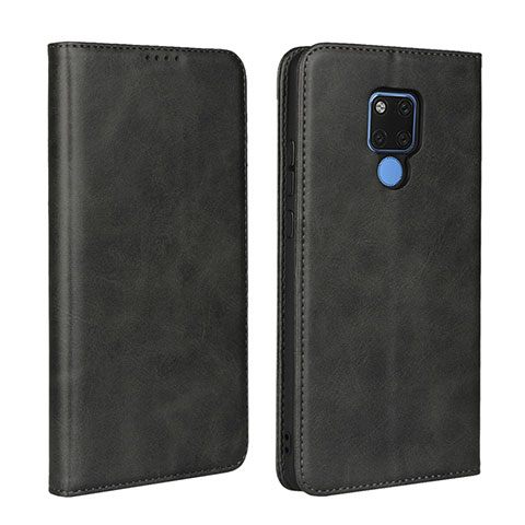 Handytasche Stand Schutzhülle Flip Leder Hülle T07 für Huawei Mate 20 X 5G Schwarz