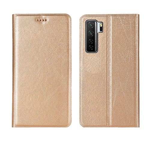 Handytasche Stand Schutzhülle Flip Leder Hülle T07 für Huawei P40 Lite 5G Gold