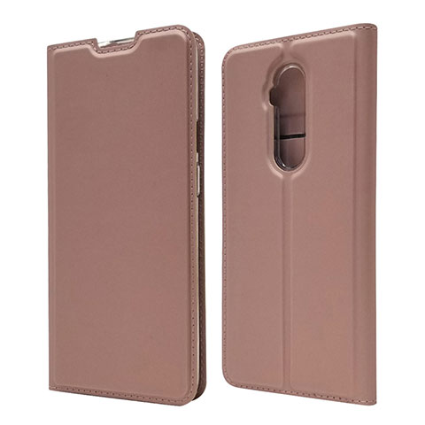 Handytasche Stand Schutzhülle Flip Leder Hülle T07 für OnePlus 7T Pro Rosegold