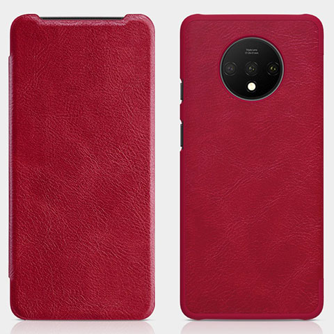 Handytasche Stand Schutzhülle Flip Leder Hülle T07 für OnePlus 7T Rot