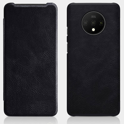 Handytasche Stand Schutzhülle Flip Leder Hülle T07 für OnePlus 7T Schwarz