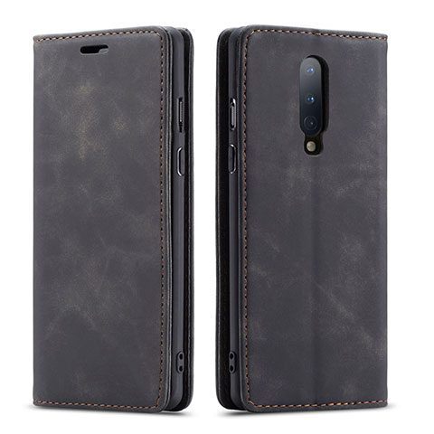 Handytasche Stand Schutzhülle Flip Leder Hülle T07 für OnePlus 8 Schwarz