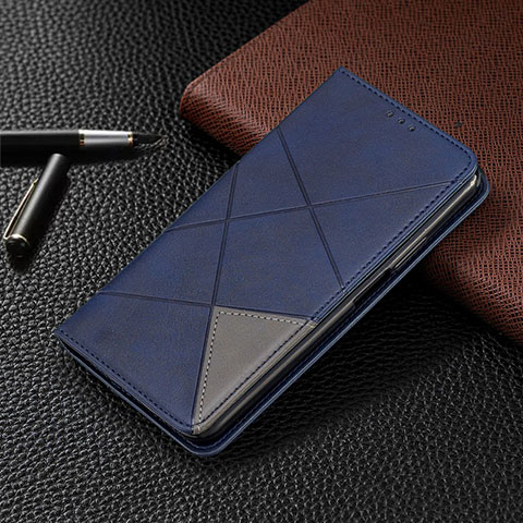 Handytasche Stand Schutzhülle Flip Leder Hülle T07 für Oppo Find X2 Neo Blau