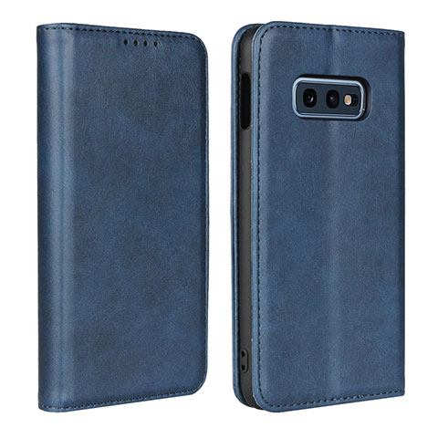 Handytasche Stand Schutzhülle Flip Leder Hülle T07 für Samsung Galaxy S10e Blau