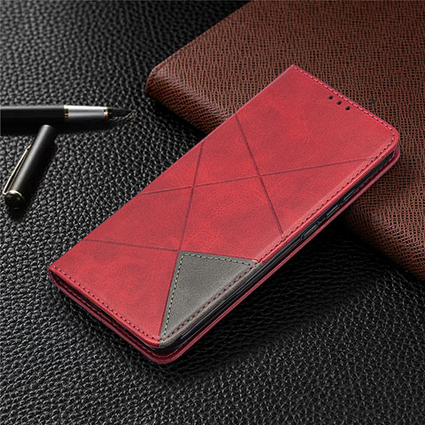 Handytasche Stand Schutzhülle Flip Leder Hülle T07 für Xiaomi Redmi 9A Rot