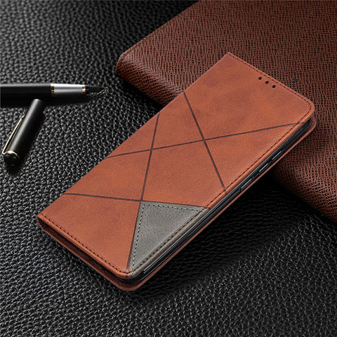 Handytasche Stand Schutzhülle Flip Leder Hülle T07 für Xiaomi Redmi 9i Braun