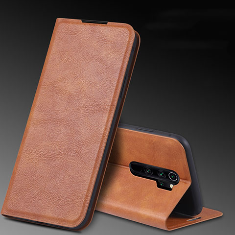 Handytasche Stand Schutzhülle Flip Leder Hülle T07 für Xiaomi Redmi Note 8 Pro Braun