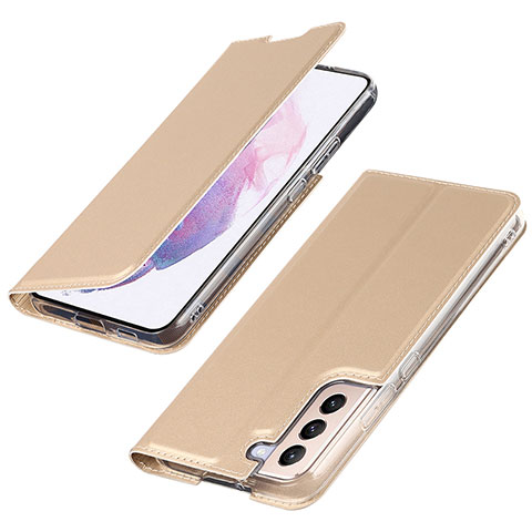 Handytasche Stand Schutzhülle Flip Leder Hülle T07D für Samsung Galaxy S22 Plus 5G Gold