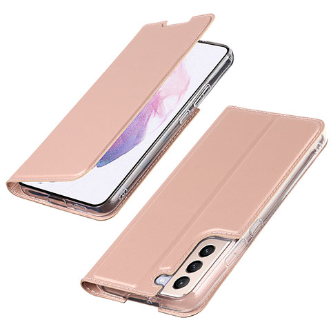 Handytasche Stand Schutzhülle Flip Leder Hülle T07D für Samsung Galaxy S22 Plus 5G Rosegold