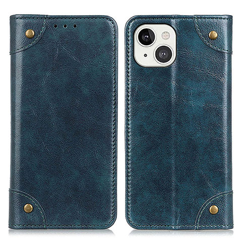 Handytasche Stand Schutzhülle Flip Leder Hülle T08 für Apple iPhone 13 Blau