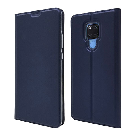 Handytasche Stand Schutzhülle Flip Leder Hülle T08 für Huawei Mate 20 X 5G Blau