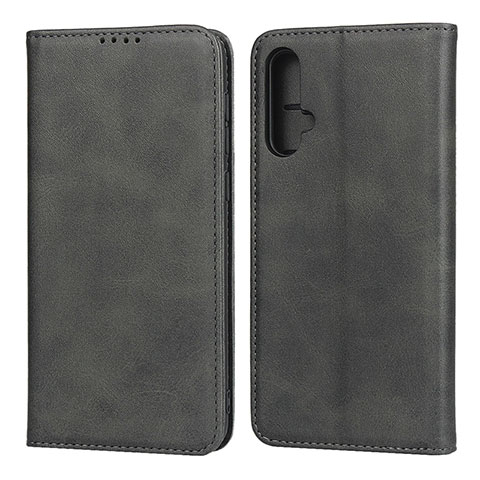 Handytasche Stand Schutzhülle Flip Leder Hülle T08 für Huawei Nova 5 Pro Schwarz