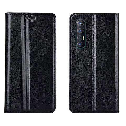 Handytasche Stand Schutzhülle Flip Leder Hülle T08 für Oppo Find X2 Neo Schwarz