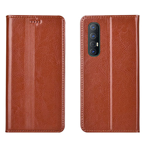 Handytasche Stand Schutzhülle Flip Leder Hülle T08 für Oppo Reno3 Pro Orange