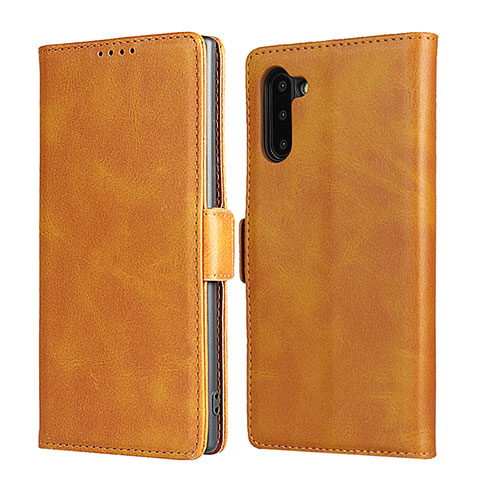 Handytasche Stand Schutzhülle Flip Leder Hülle T08 für Samsung Galaxy Note 10 Orange