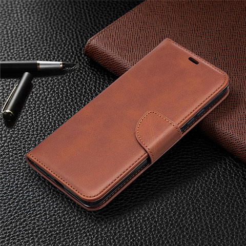 Handytasche Stand Schutzhülle Flip Leder Hülle T08 für Xiaomi Redmi 9AT Braun