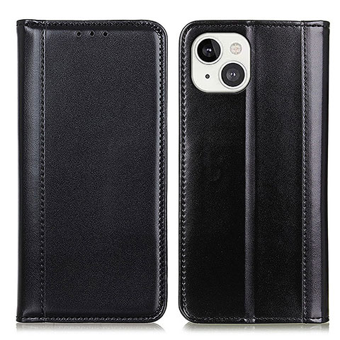 Handytasche Stand Schutzhülle Flip Leder Hülle T09 für Apple iPhone 14 Plus Schwarz