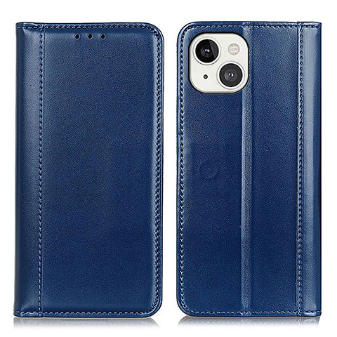 Handytasche Stand Schutzhülle Flip Leder Hülle T09 für Apple iPhone 15 Blau