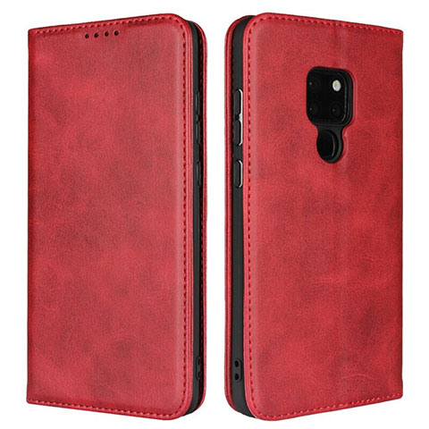 Handytasche Stand Schutzhülle Flip Leder Hülle T09 für Huawei Mate 20 X 5G Rot