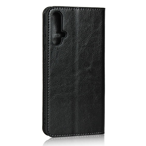 Handytasche Stand Schutzhülle Flip Leder Hülle T09 für Huawei Nova 5 Schwarz