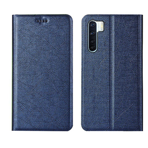 Handytasche Stand Schutzhülle Flip Leder Hülle T09 für Oppo Find X2 Lite Blau