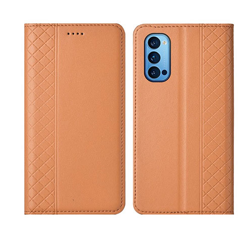 Handytasche Stand Schutzhülle Flip Leder Hülle T09 für Oppo Reno4 Pro 5G Orange