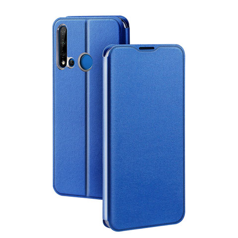 Handytasche Stand Schutzhülle Flip Leder Hülle T10 für Huawei Nova 5i Blau