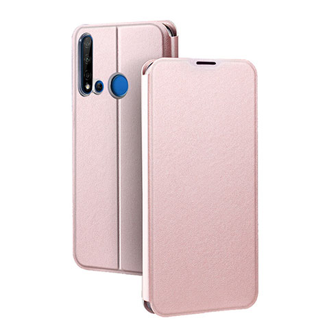 Handytasche Stand Schutzhülle Flip Leder Hülle T10 für Huawei Nova 5i Rosegold