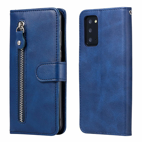 Handytasche Stand Schutzhülle Flip Leder Hülle T10 für Samsung Galaxy Note 20 5G Blau