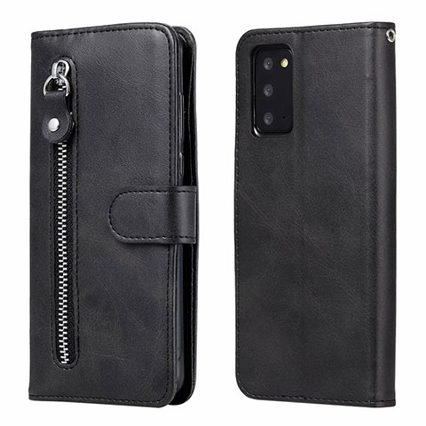 Handytasche Stand Schutzhülle Flip Leder Hülle T10 für Samsung Galaxy Note 20 5G Schwarz