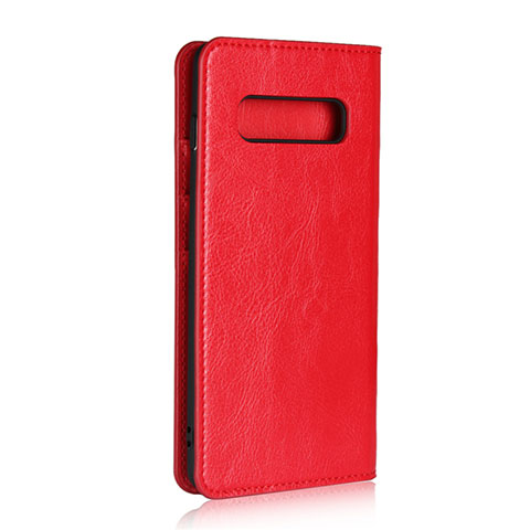 Handytasche Stand Schutzhülle Flip Leder Hülle T10 für Samsung Galaxy S10 Plus Rot