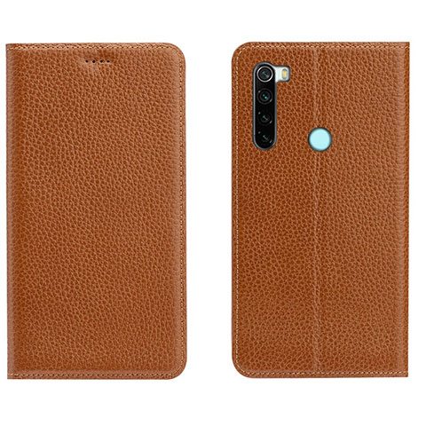 Handytasche Stand Schutzhülle Flip Leder Hülle T10 für Xiaomi Redmi Note 8 Orange