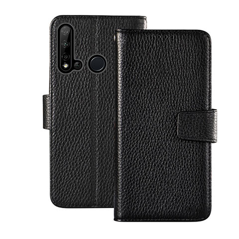 Handytasche Stand Schutzhülle Flip Leder Hülle T11 für Huawei Nova 5i Schwarz