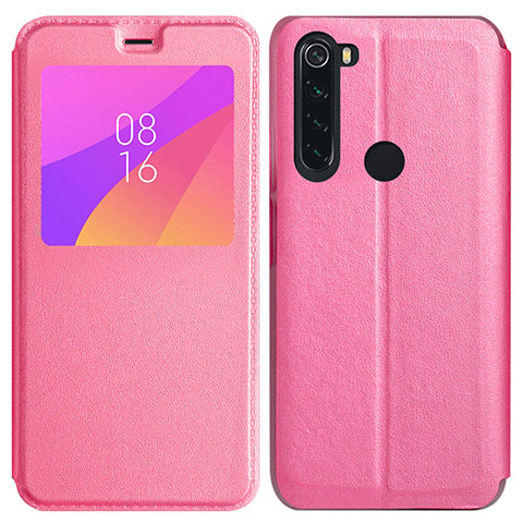 Handytasche Stand Schutzhülle Flip Leder Hülle T11 für Xiaomi Redmi Note 8 Rosa