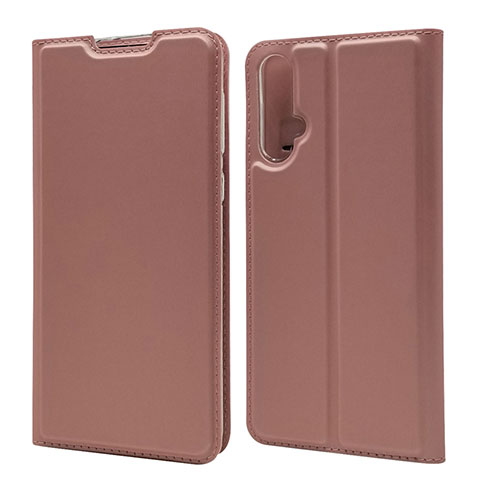 Handytasche Stand Schutzhülle Flip Leder Hülle T12 für Huawei Nova 5 Pro Rosegold