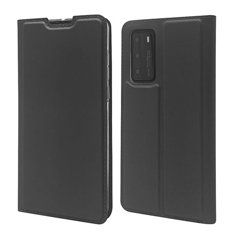 Handytasche Stand Schutzhülle Flip Leder Hülle T12 für Huawei P40 Schwarz