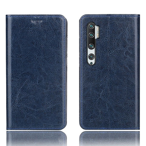 Handytasche Stand Schutzhülle Flip Leder Hülle T12 für Xiaomi Mi Note 10 Blau