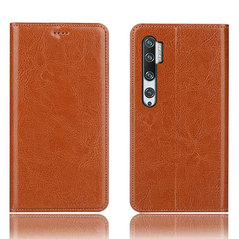 Handytasche Stand Schutzhülle Flip Leder Hülle T12 für Xiaomi Mi Note 10 Orange