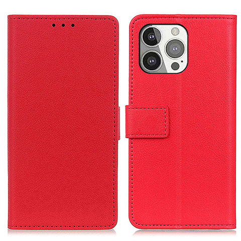 Handytasche Stand Schutzhülle Flip Leder Hülle T14 für Apple iPhone 15 Pro Rot