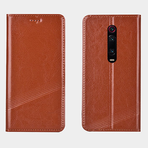 Handytasche Stand Schutzhülle Flip Leder Hülle T14 für Xiaomi Mi 9T Orange