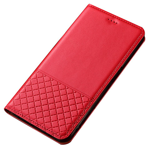 Handytasche Stand Schutzhülle Flip Leder Hülle T14 für Xiaomi Redmi Note 8 (2021) Rot